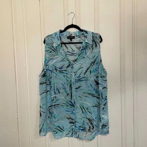 💚 Lane Bryant Sheer Flowy Tank Plus Size 26